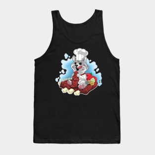 Dog Chef Illustration Tank Top